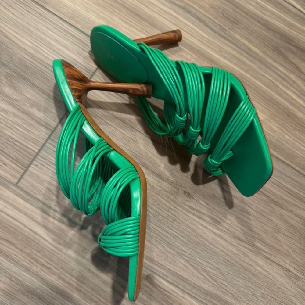 JOIE green strappy heels